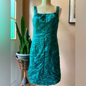 Amazing Silk Plant mini Dress by Ann Taylor size 2 monstera philodendron leaf